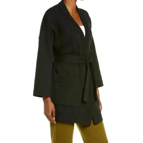 Madewell MWL Betterterry Wrap Sweatshirt Jacket Black Size Medium - Picture 2 of 14